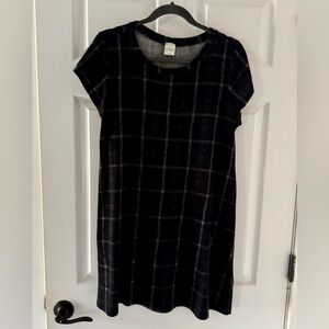 Kaileigh Black Checkered Mini Dress